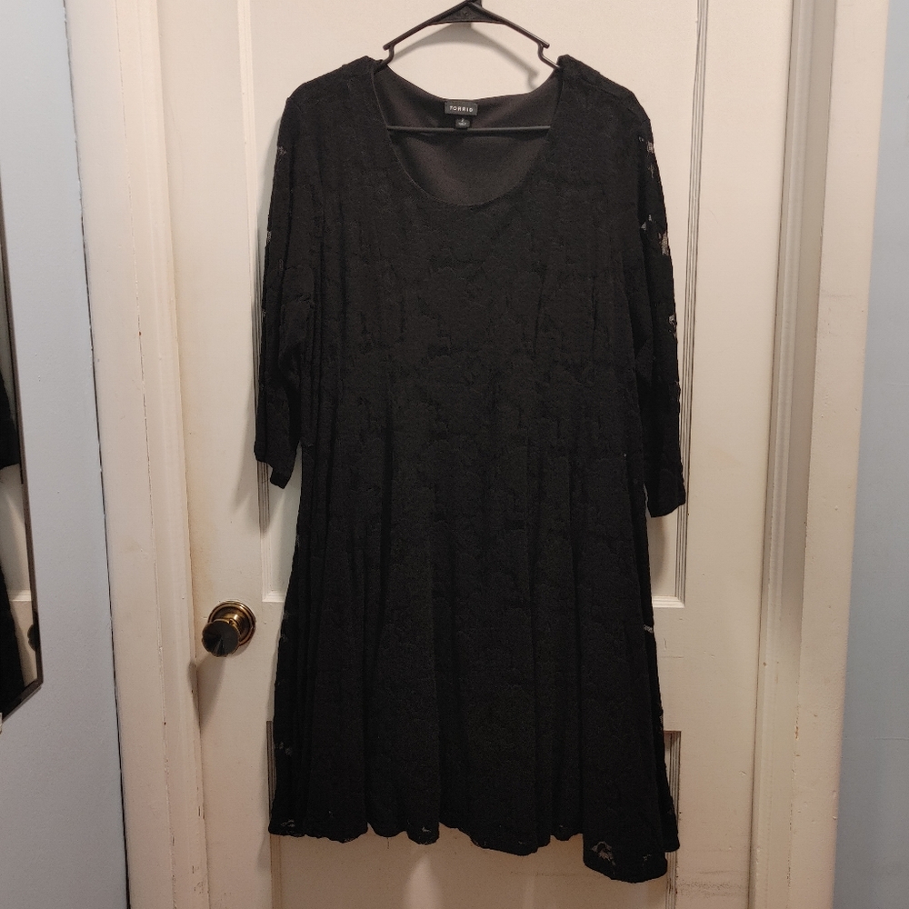 Torrid Black Floral Dress